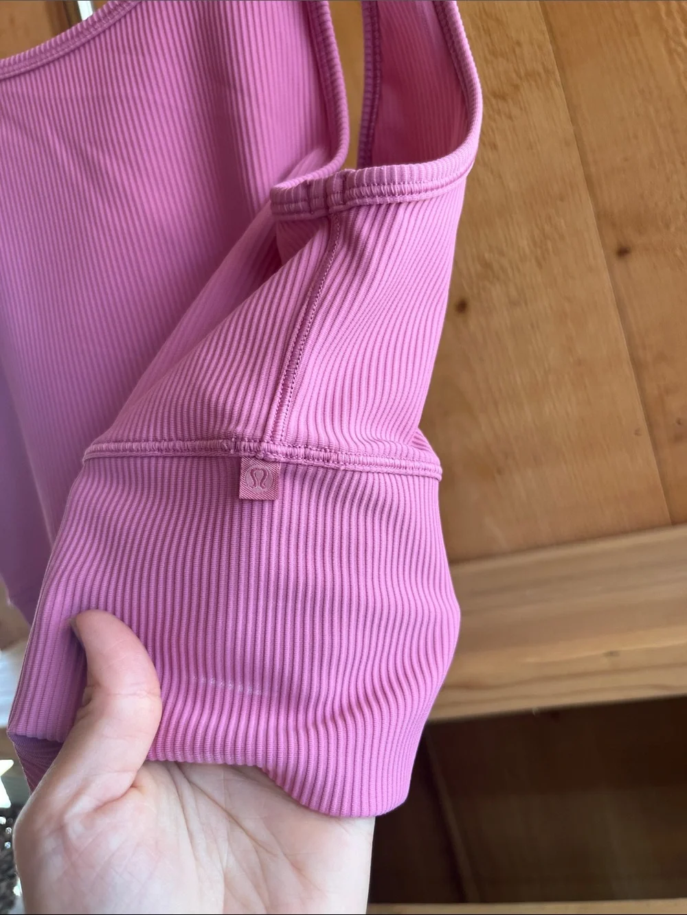 lululemon athletica Ribbed Pink Cropped Tank